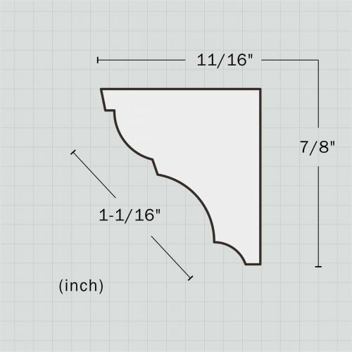 Polyurethane simple craftsman style chair rail
