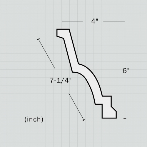 Polyurethan plain crown moulding kitchen cabinets