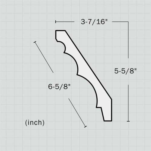 Polyurethane kitchen cabinet cornice moulding
