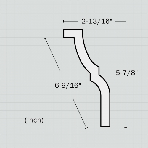 Polyurethane exterior window cornice supply