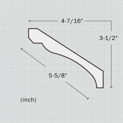 Polyurethane plain ceiling crown molding for sale