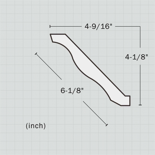Polyurethane plain smooth crown moulding