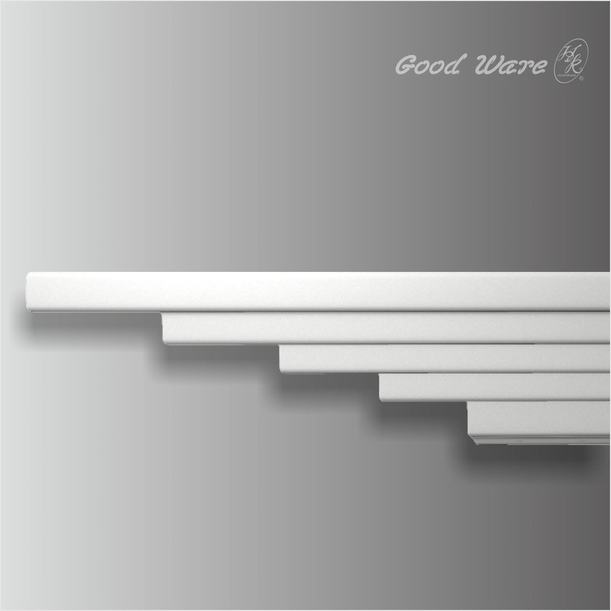 Polyurethane layered 7 inch crown molding