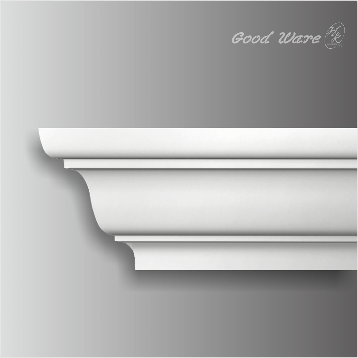 white polyurethane modern crown moulding
