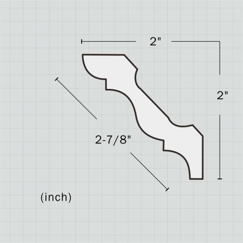 white polyurethane modern crown moulding
