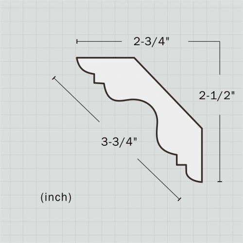 polyurethane simple crown moulding for sale