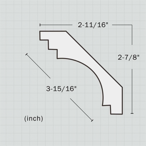polyurethane modern fireplace crown molding