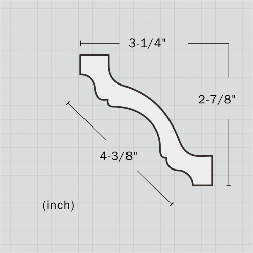 polyurethane bathroom crown molding