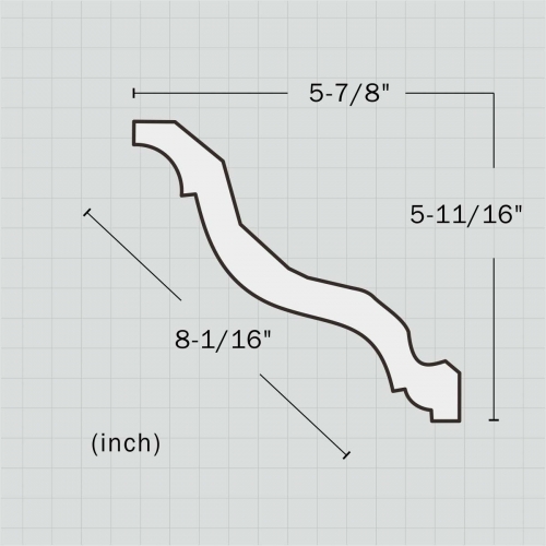polyurethane simple flat crown molding