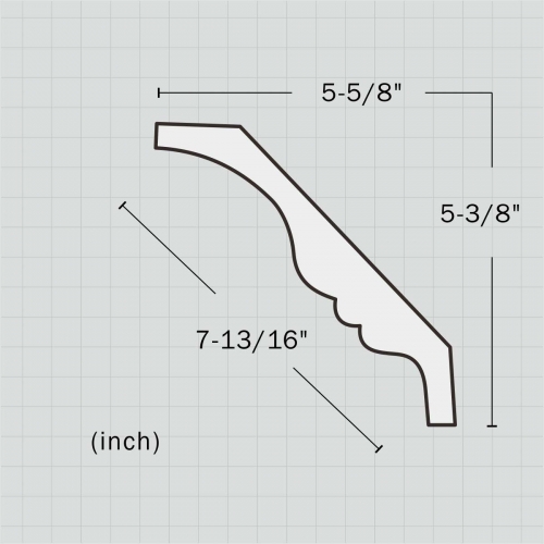 traditional polyurethane solid crown molding
