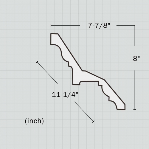 large plain flat crown moulding