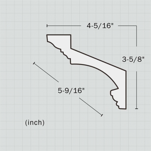 Architectural contemporary ceiling molding