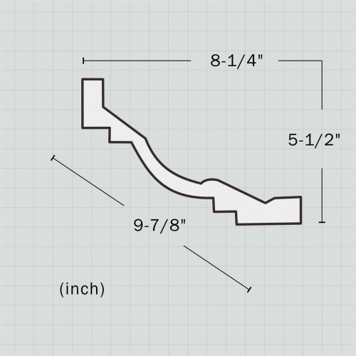 Polyurethane modern cornice molding