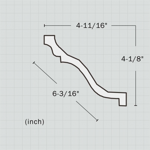 Contemporary crown moulding for living room