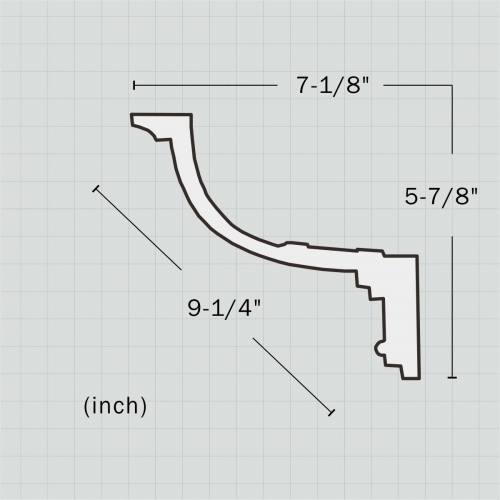 White pu modern ceiling molding