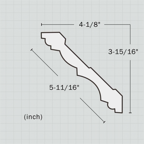 Polyurethane traditional Kitchen crown molding