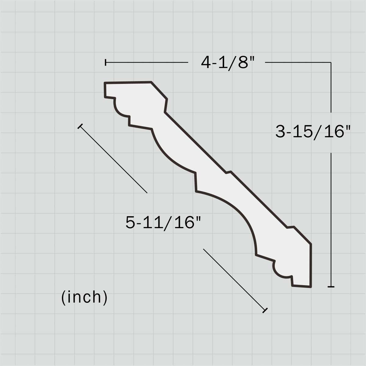 Polyurethane traditional Kitchen crown molding