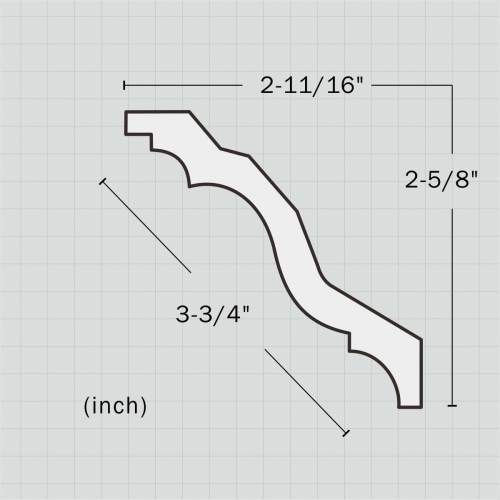 Polyurethane simple ceiling moulding