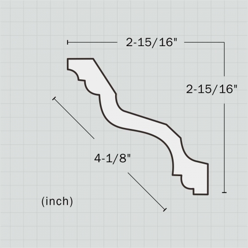Polyurethane georgian cornice molding