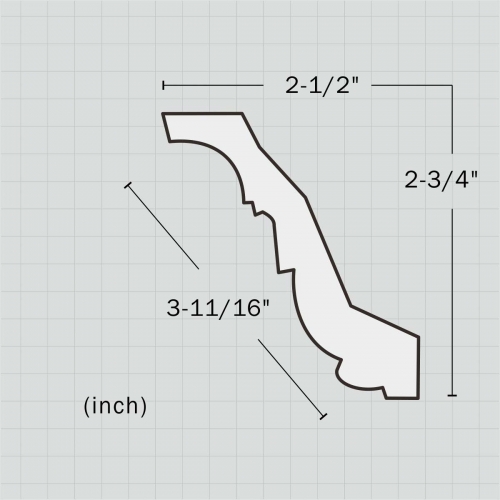 Polyurethane craftsman crown molding