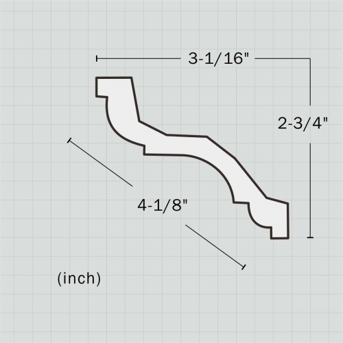 Pu plain contemporary molding
