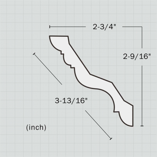 Polyurethane simple lightweight mouldings
