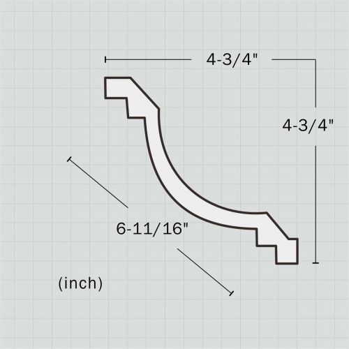 Polyurethane layered crown molding for sale