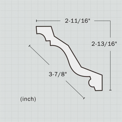 Polyurethane modern kitchen trim molding