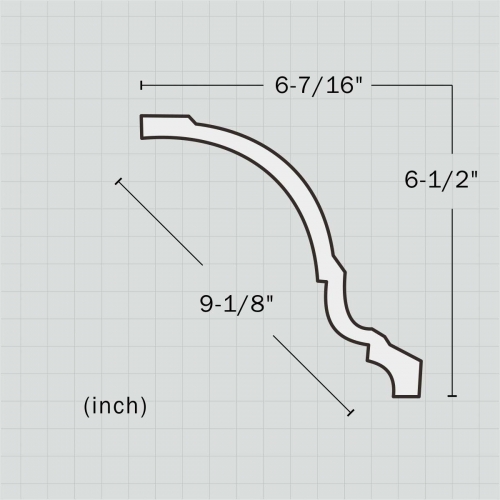 Polyurethane crown molding for kitchen