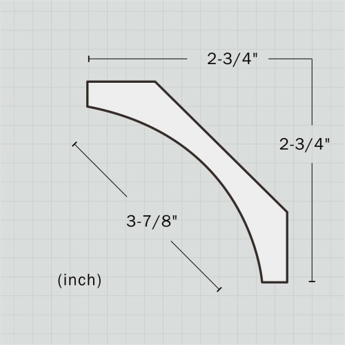 Polyurethane simple custom crown molding