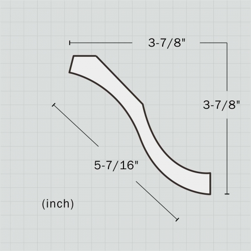 Polyurethane smooth crown molding living room