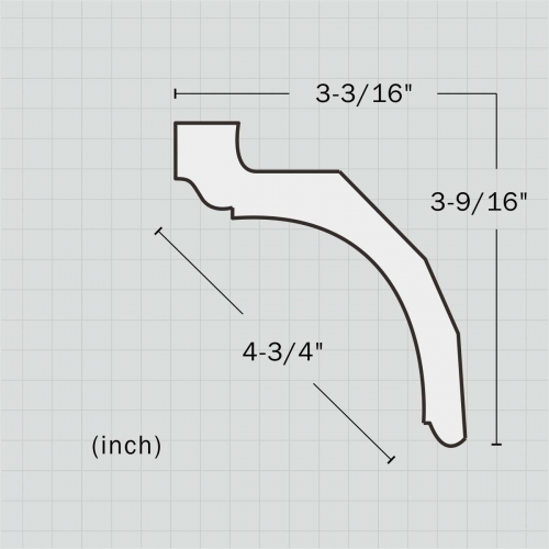 Polyurehtane simple crown molding kitchen cabinets