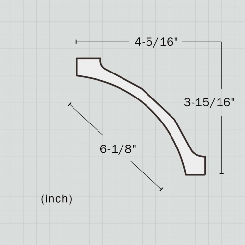 Polyurethane simple foam cove molding
