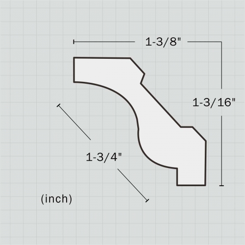 Polyurethane plain custom crown moulding