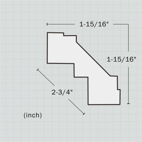 Polyurethane small crown moulding in bathroom