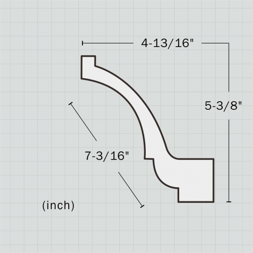 Polyurethane plain crown molding sale