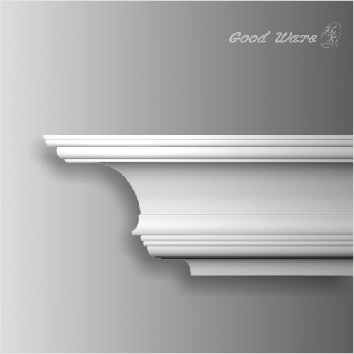 Modern simple crown molding in living room