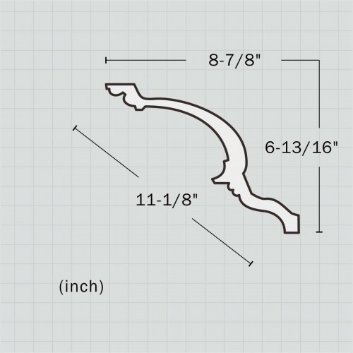 Modern simple crown molding in living room