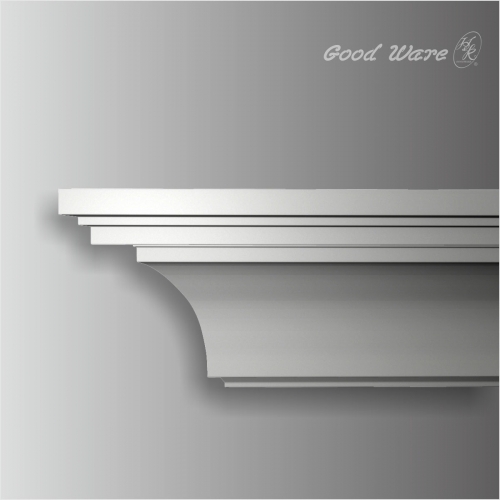 Polyurethane simple white 12 inch crown molding