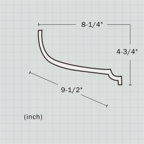 Polyurethane high ceiling crown molding