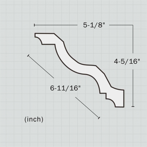 Polyurethane simple hallway crown molding