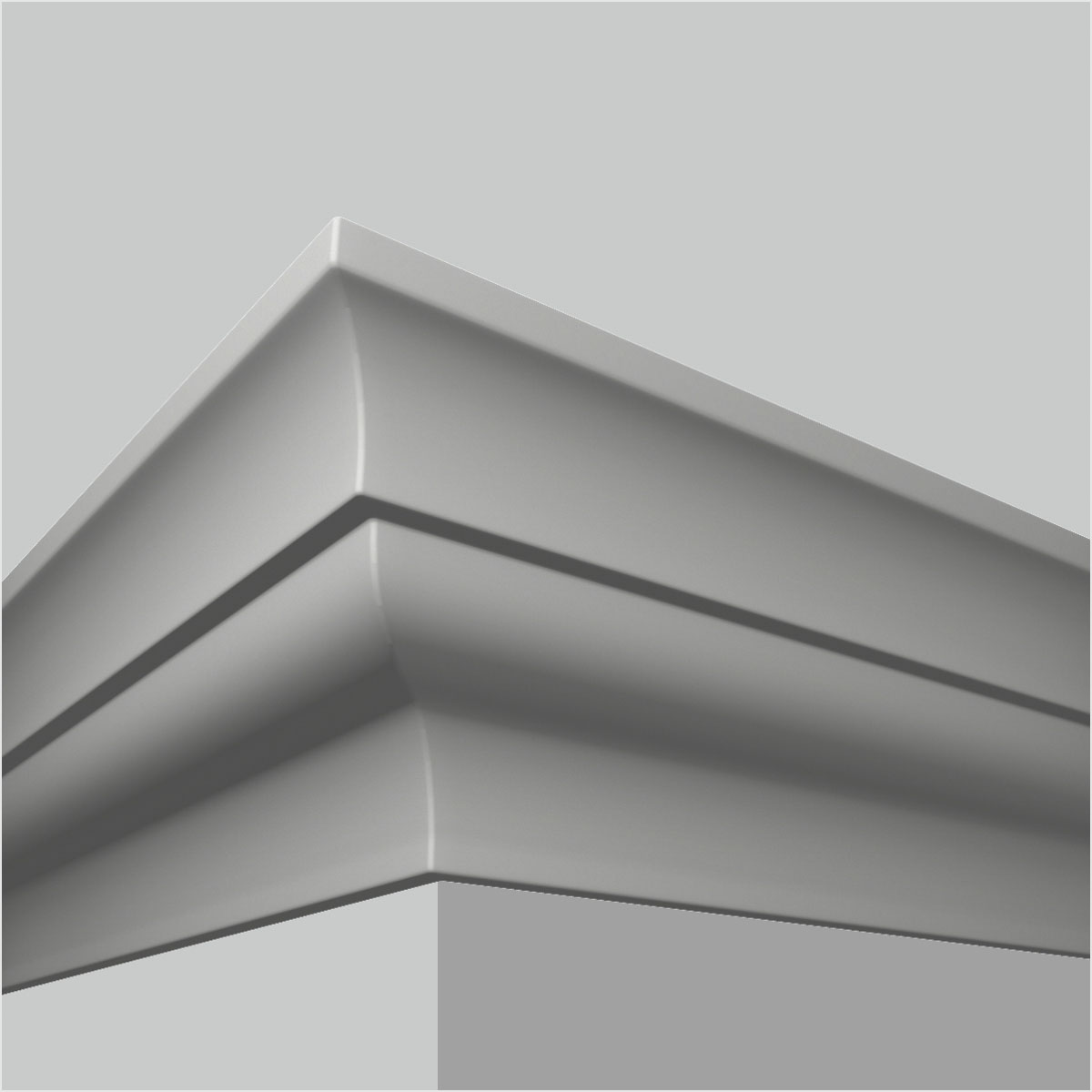 Polyurethane plain garage door crown molding