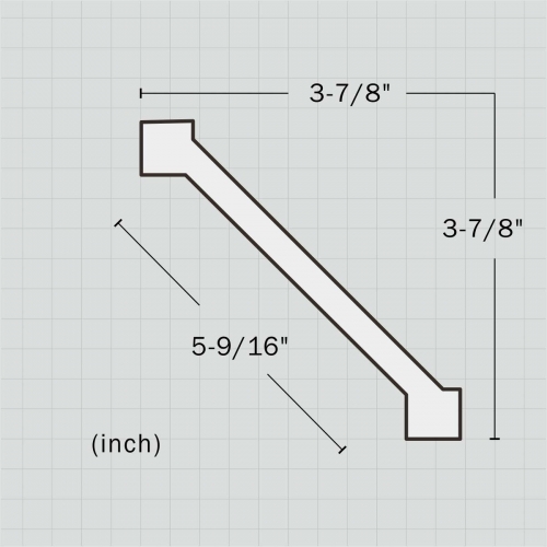 Polyurethane simple flat ceiling molding