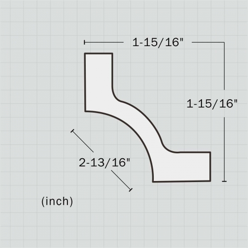 Polyurethane small simple 2 inch crown molding