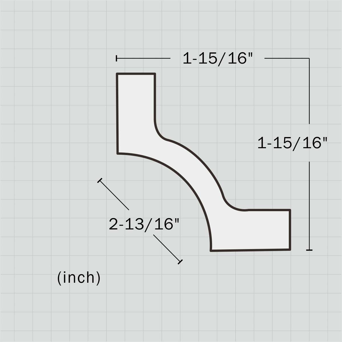 Polyurethane small simple 2 inch crown molding