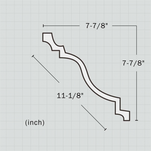 Polyurethane 11 inch outdoor crown moulding