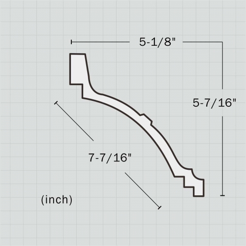 Polyurethane simple exterior crown moulding