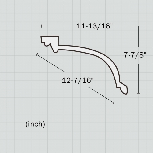 Polyurethane 12 inch diy crown molding