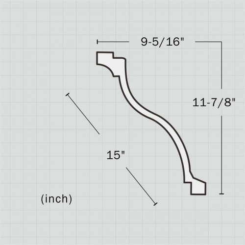 Polyurethane plain exterior cornice moulding