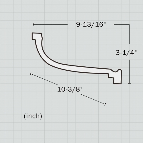 Polyurethane contemporary interior crown moulding